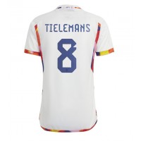 Camiseta Bélgica Youri Tielemans #8 Segunda Equipación Replica Mundial 2022 mangas cortas